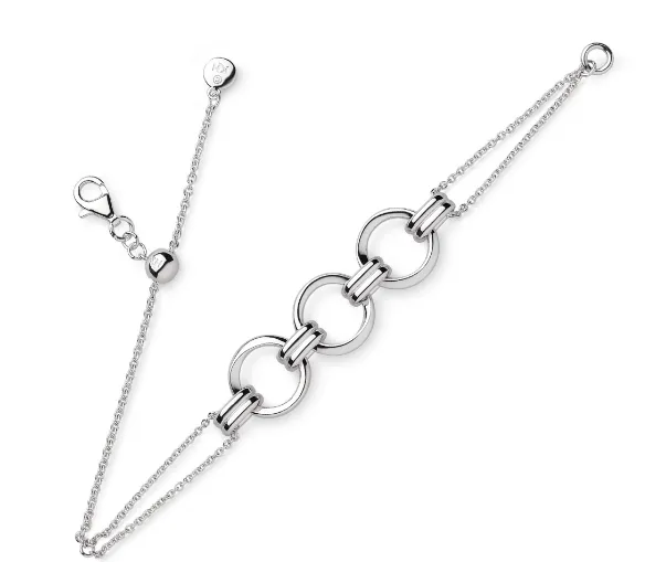 Bevel Unity Twin Chain Slider Bracelet