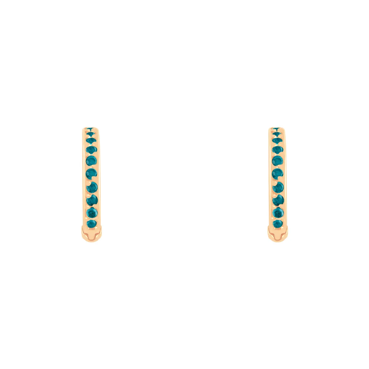 Blue Gemstone Hoop Earring