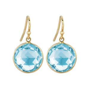 Blue Topaz Lollipop Earrings