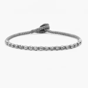 Braided "Kamasan" Silver Bracelet (Grey)