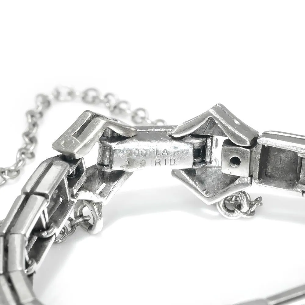 Certified Art Deco Star Sapphire Bracelet with Diamonds Platinum