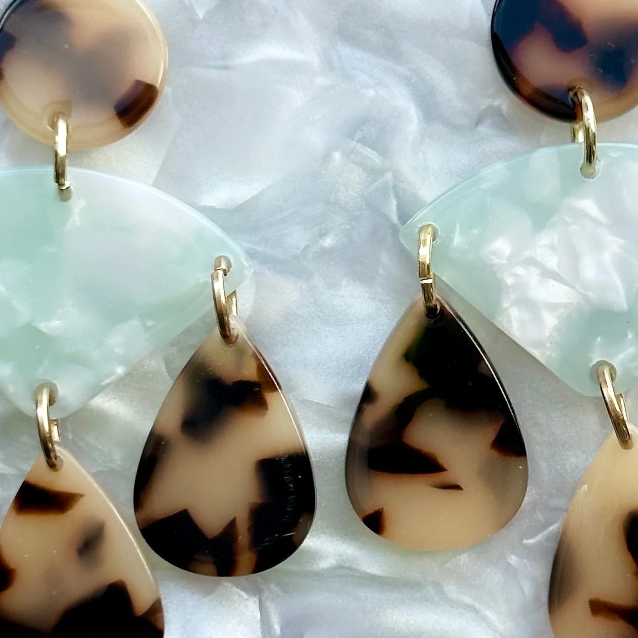 Chandelier Drop Earrings in The Real Teal