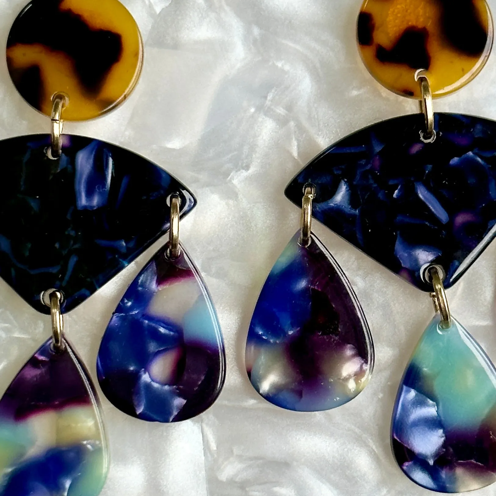 Chandelier Drop Earrings in Two-Timing The Zones