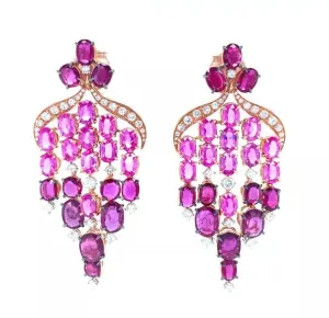 CHANDELIER MULTI GEM EARRINGS