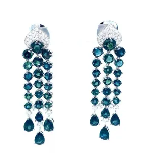 CHANDELIER SAPPHIRES EARRINGS