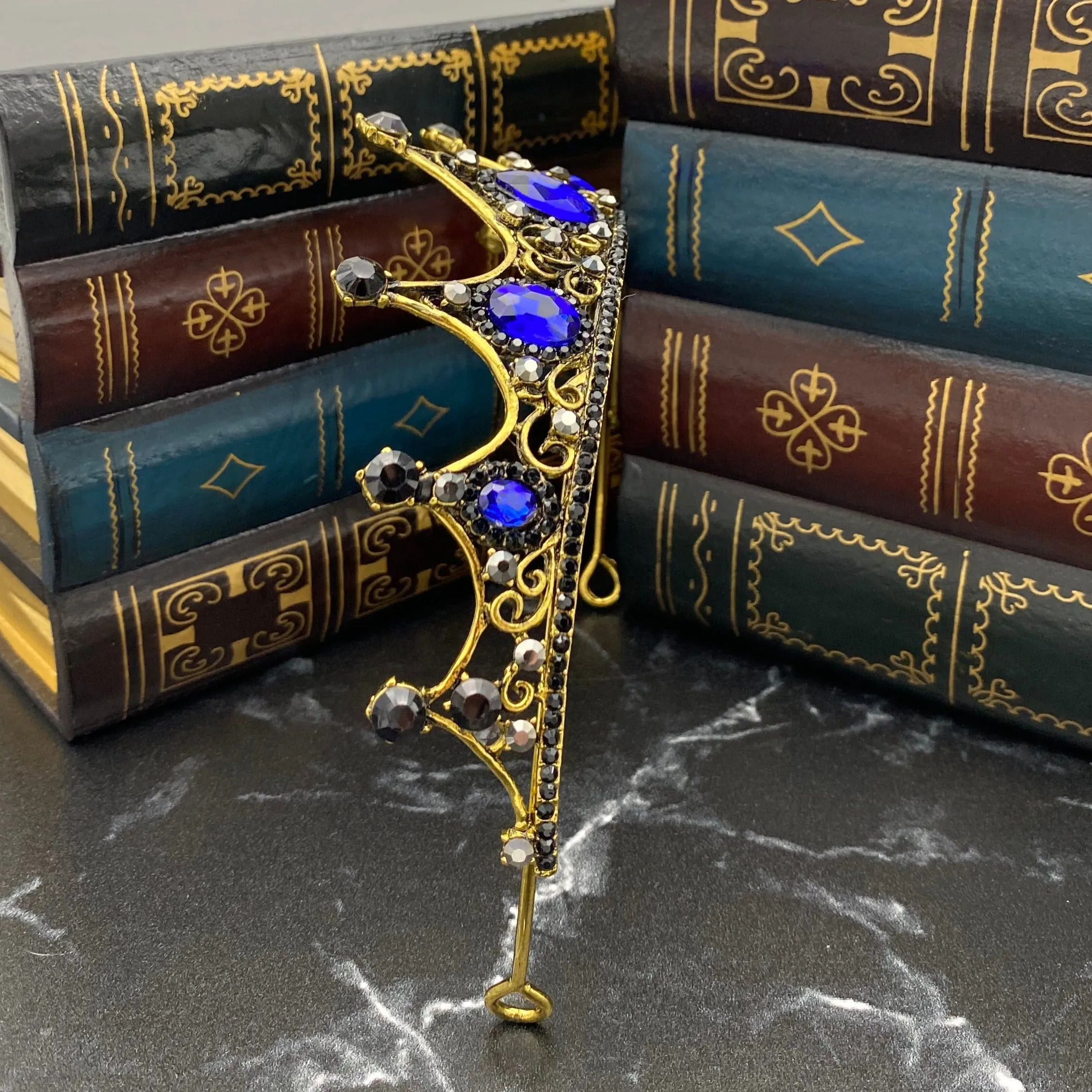Cindy's Tiara in Blue & Gold