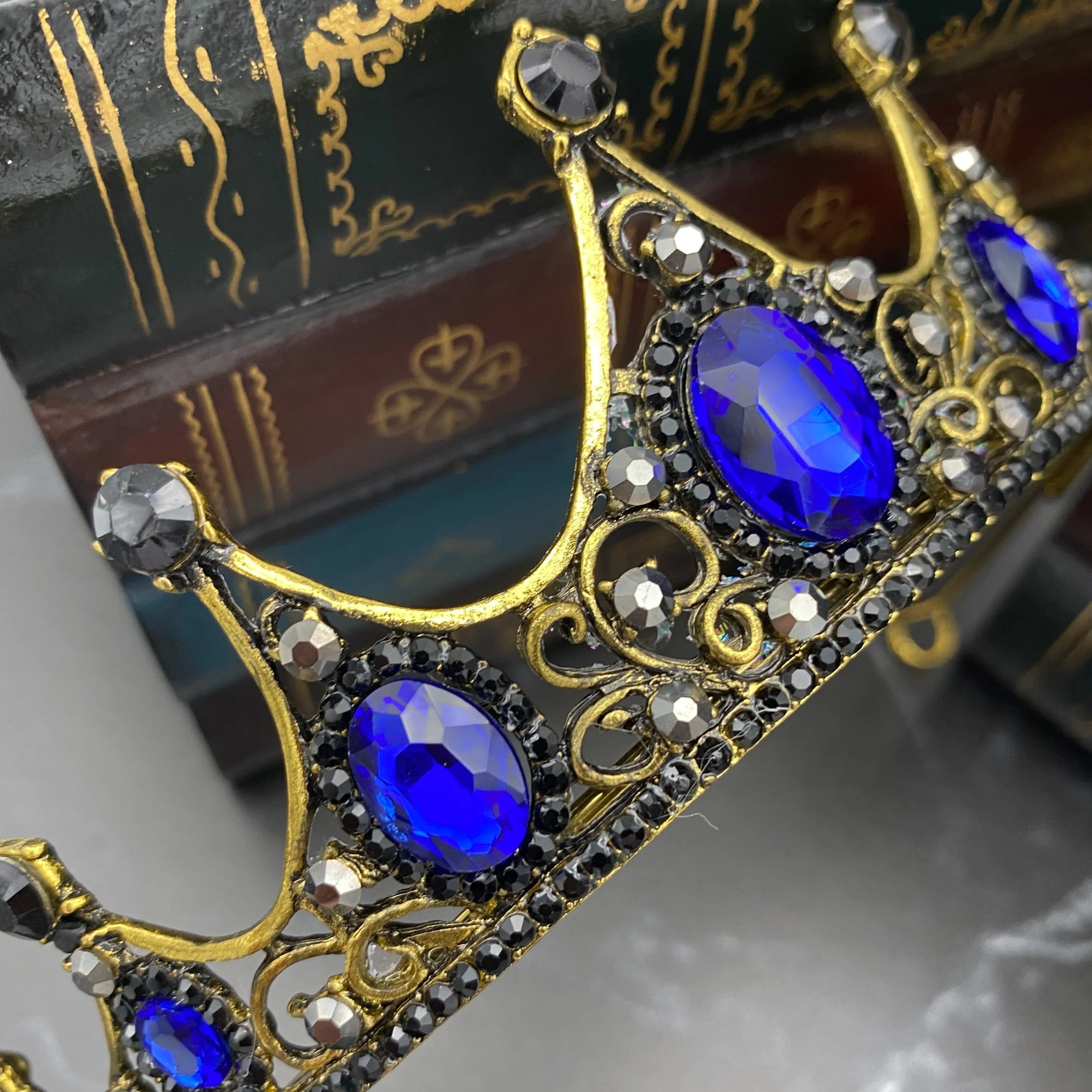 Cindy's Tiara in Blue & Gold