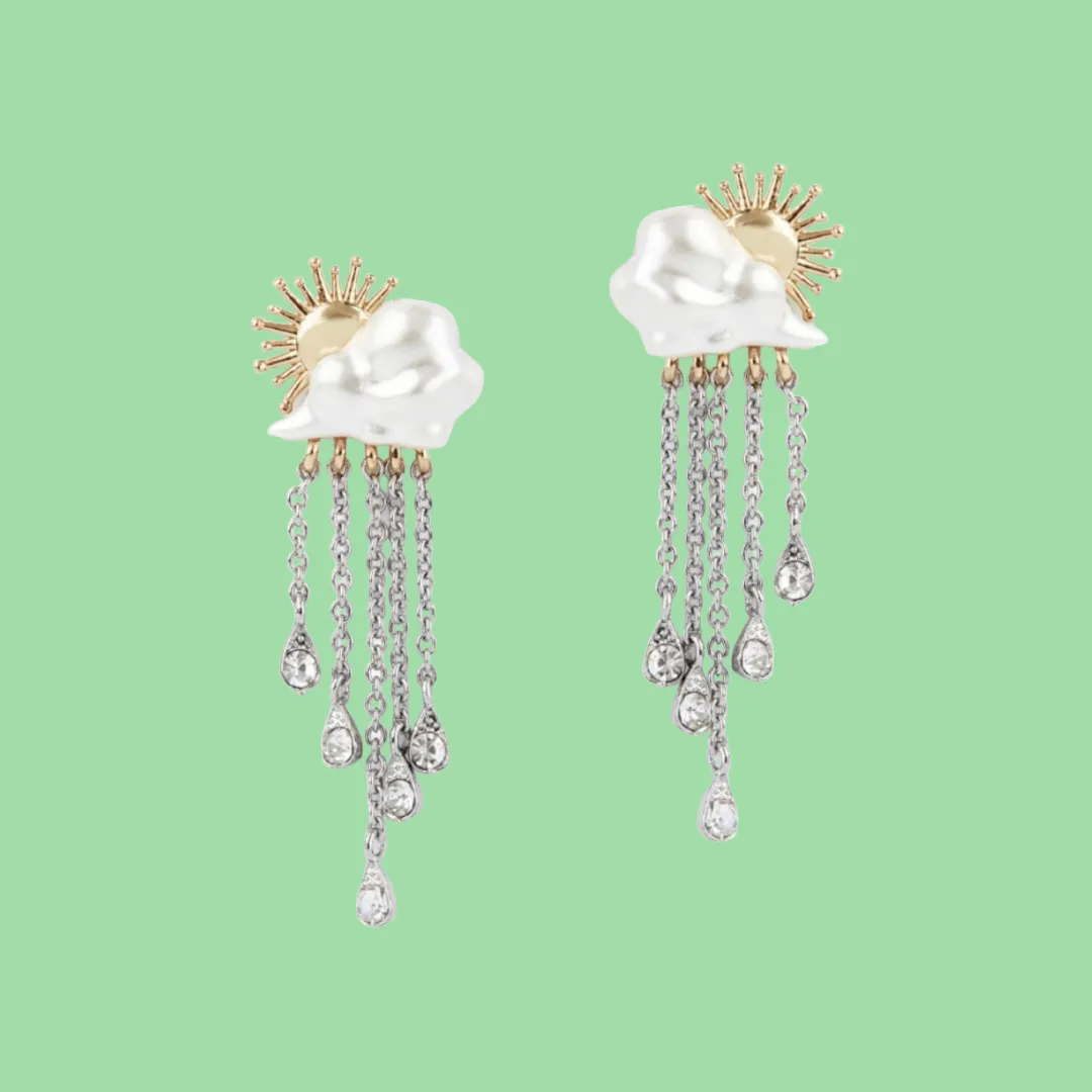Cloud Statement Earrings by Bill Skinner