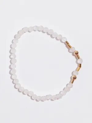 Custom Moonstone Wired Morse Code Bracelet
