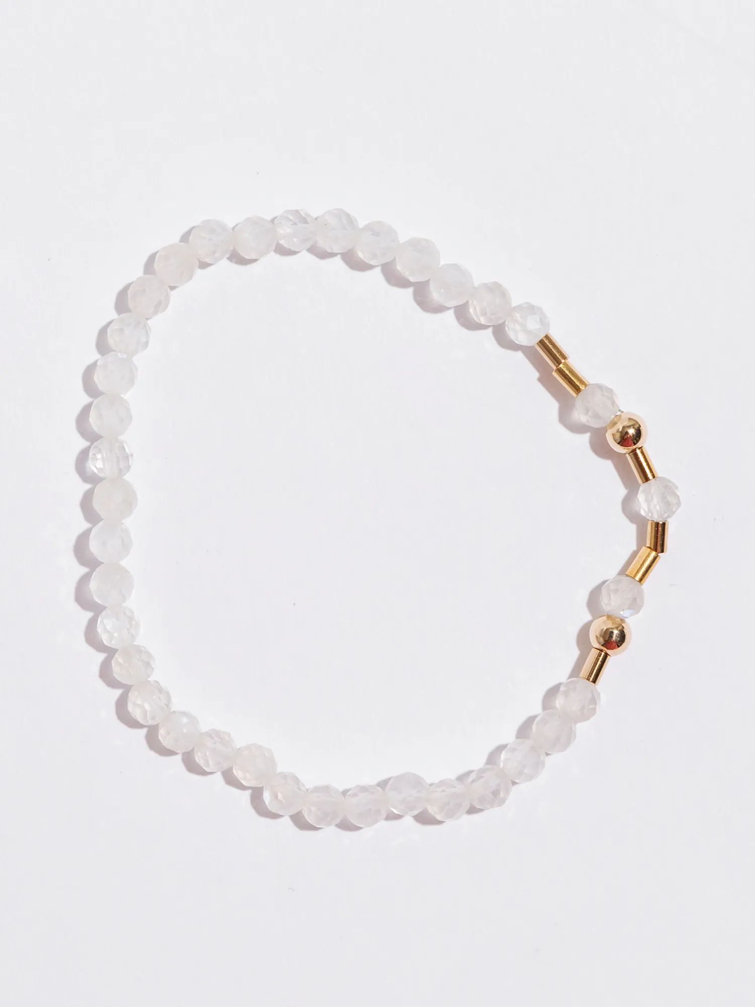 Custom Moonstone Wired Morse Code Bracelet