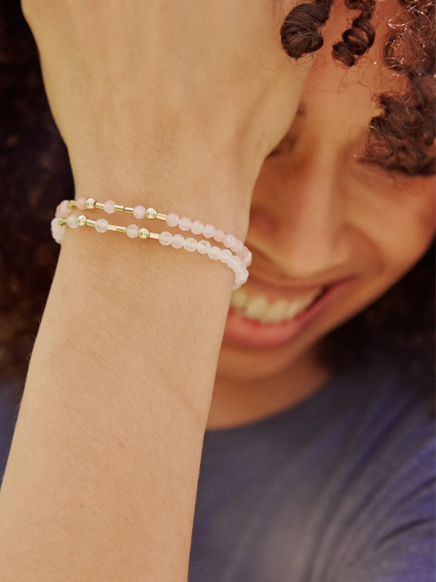 Custom Moonstone Wired Morse Code Bracelet