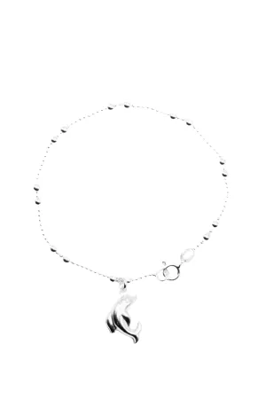 Dangling Dolphin 925 Sterling Silver Charm Bracelet