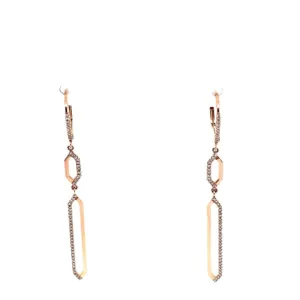 Deco Diamond Dangle Earrings