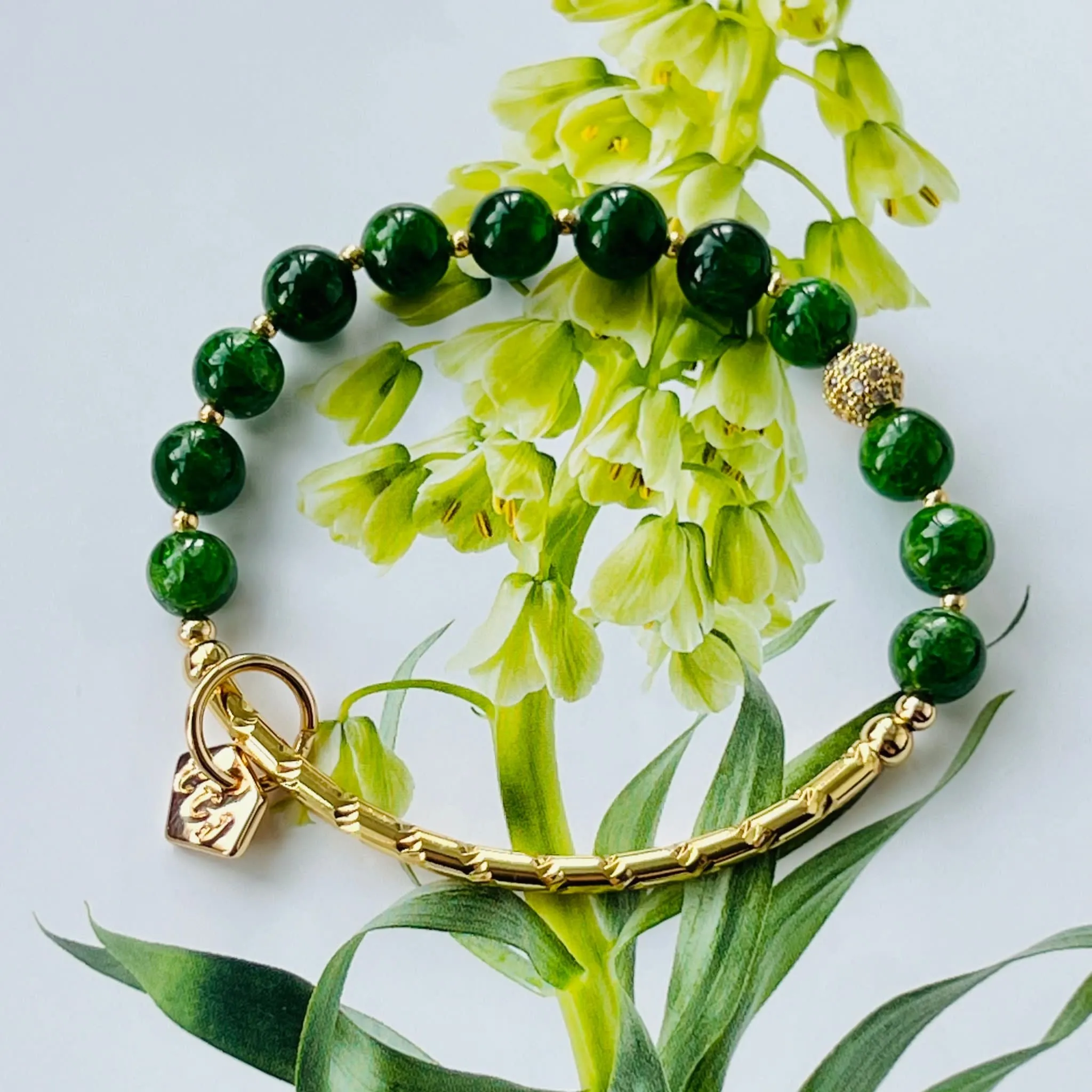 Delightful Diopside Baby Diadem Bracelet
