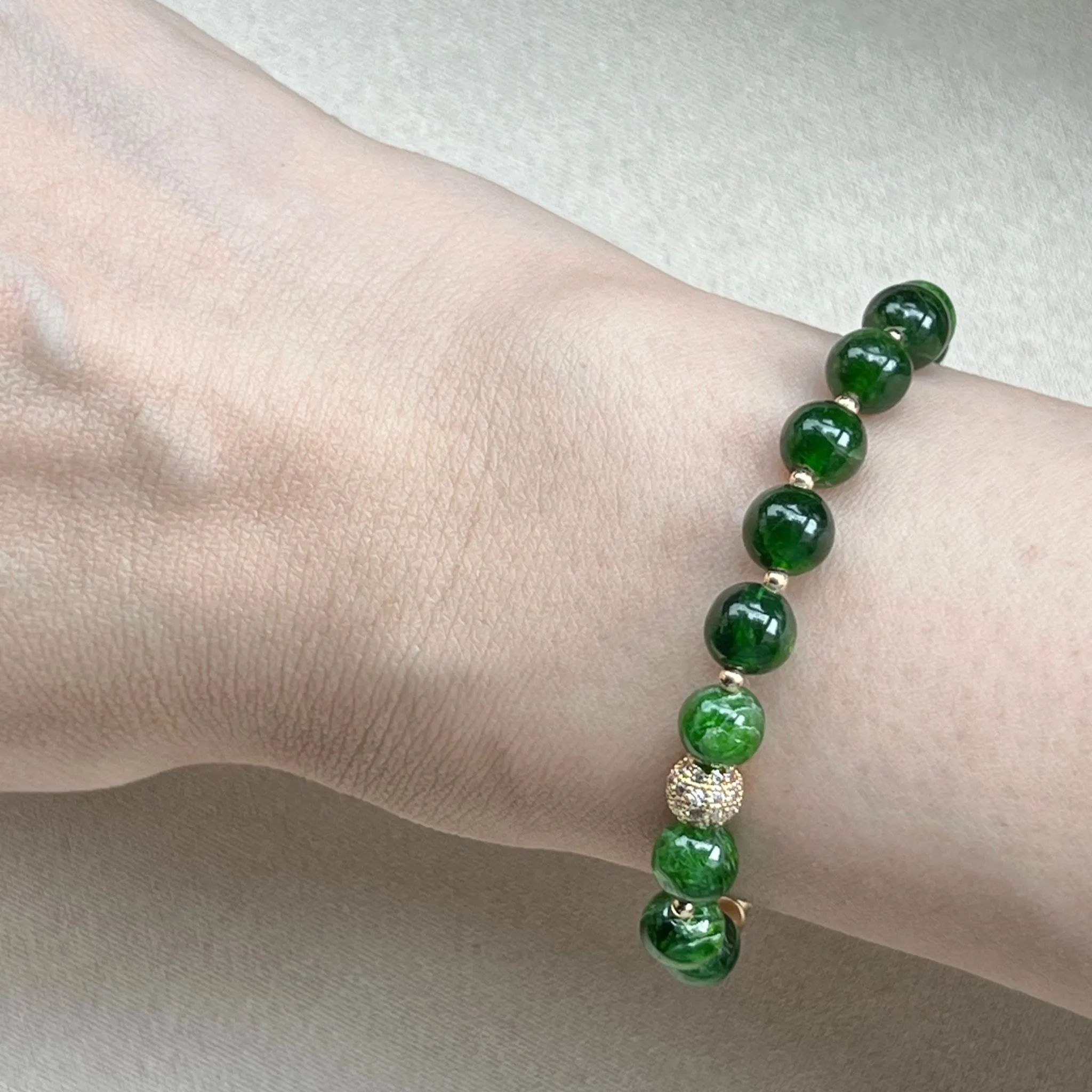 Delightful Diopside Baby Diadem Bracelet