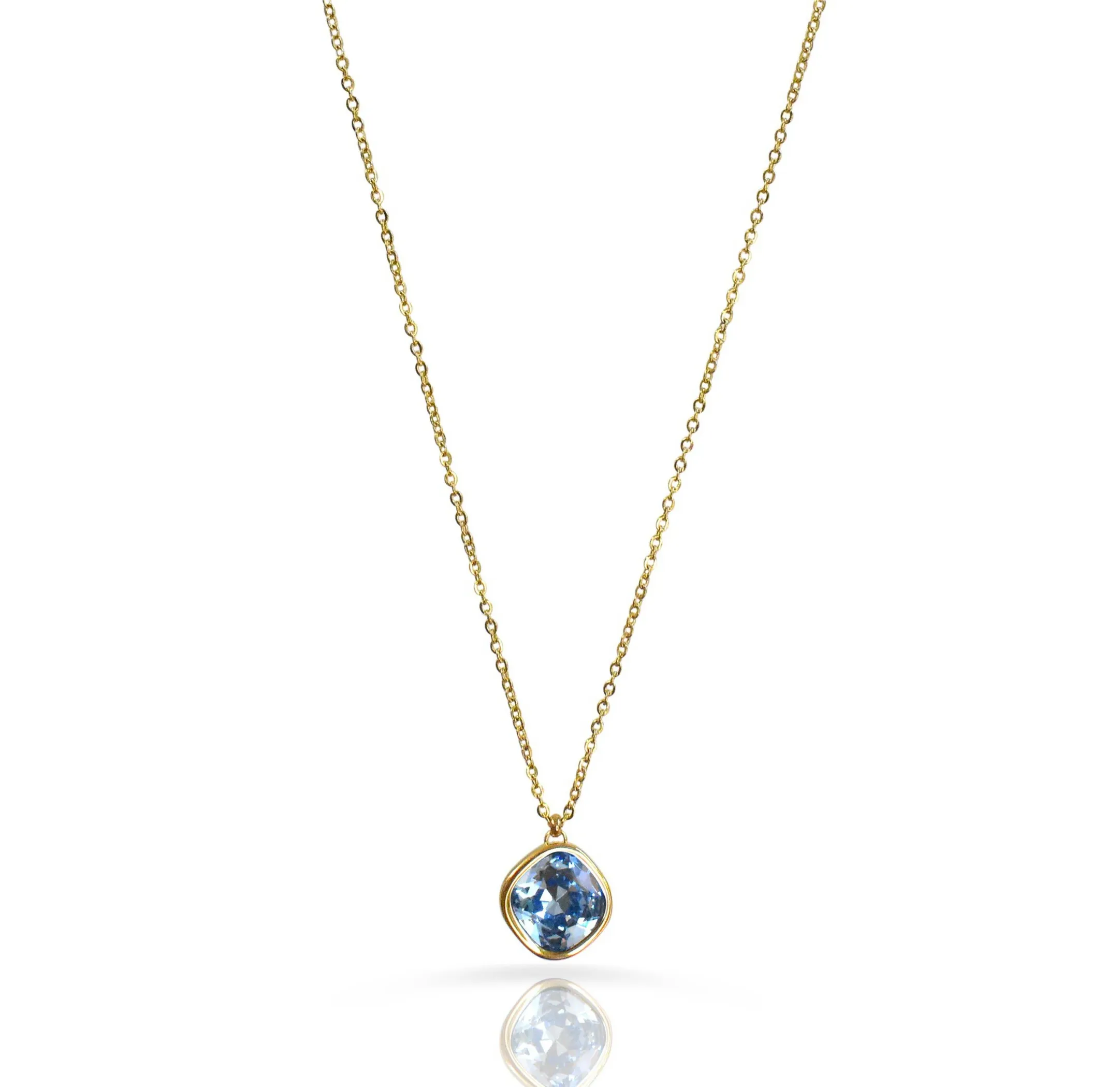 DESIREE AQUAMARINE BIRTHSTONE PENDANT NECKLACE - MARCH