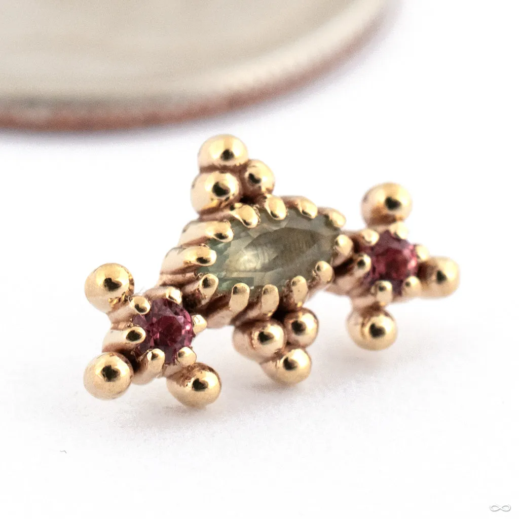Diadem Press-fit End in Gold from Sacred Symbols