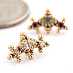 Diadem Press-fit End in Gold from Sacred Symbols