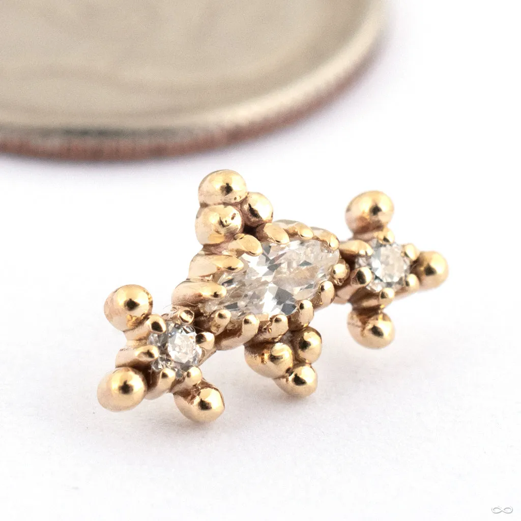 Diadem Press-fit End in Gold from Sacred Symbols