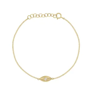 Diamond & Gold Evil Eye Bracelet