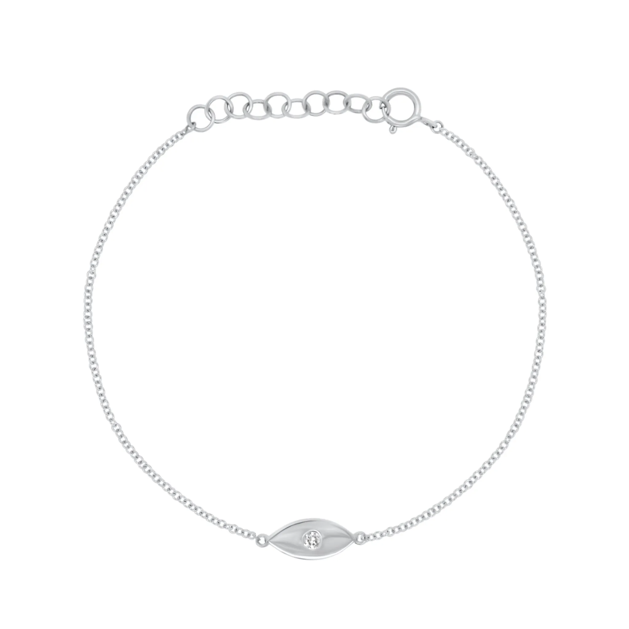 Diamond & Gold Evil Eye Bracelet