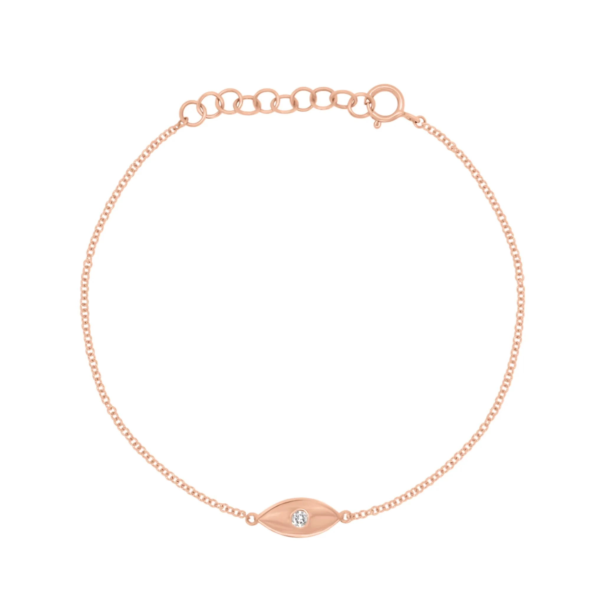 Diamond & Gold Evil Eye Bracelet