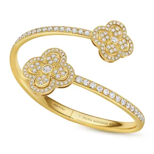 Diamond Bypass Bracelet in 18K Yellow Gold