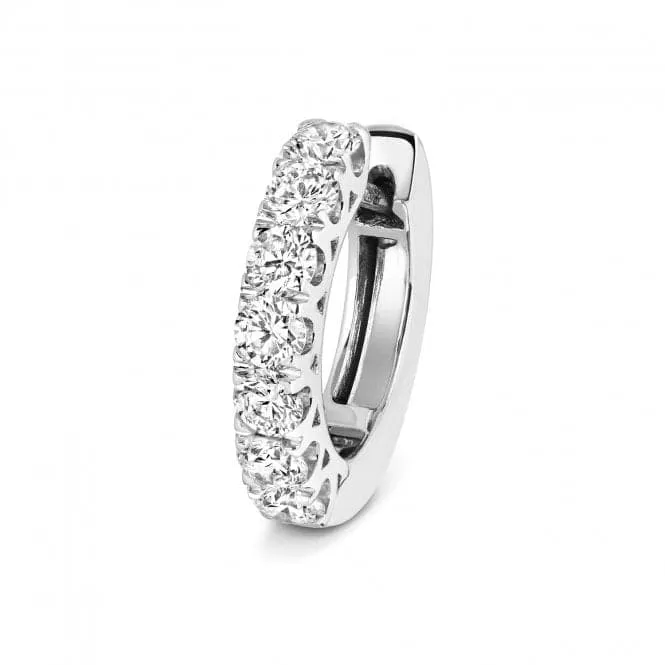 Diamond Jewellery 18CT White Gold Diamond Hoop Earrings EDQ312W