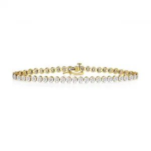 Diamond Jewellery 9k Gold Diamond Tennis Bracelet BD014