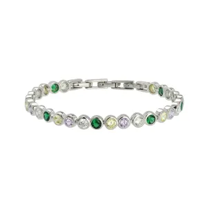 Dotty Tennis Bracelet Popsicle CZ and Silver