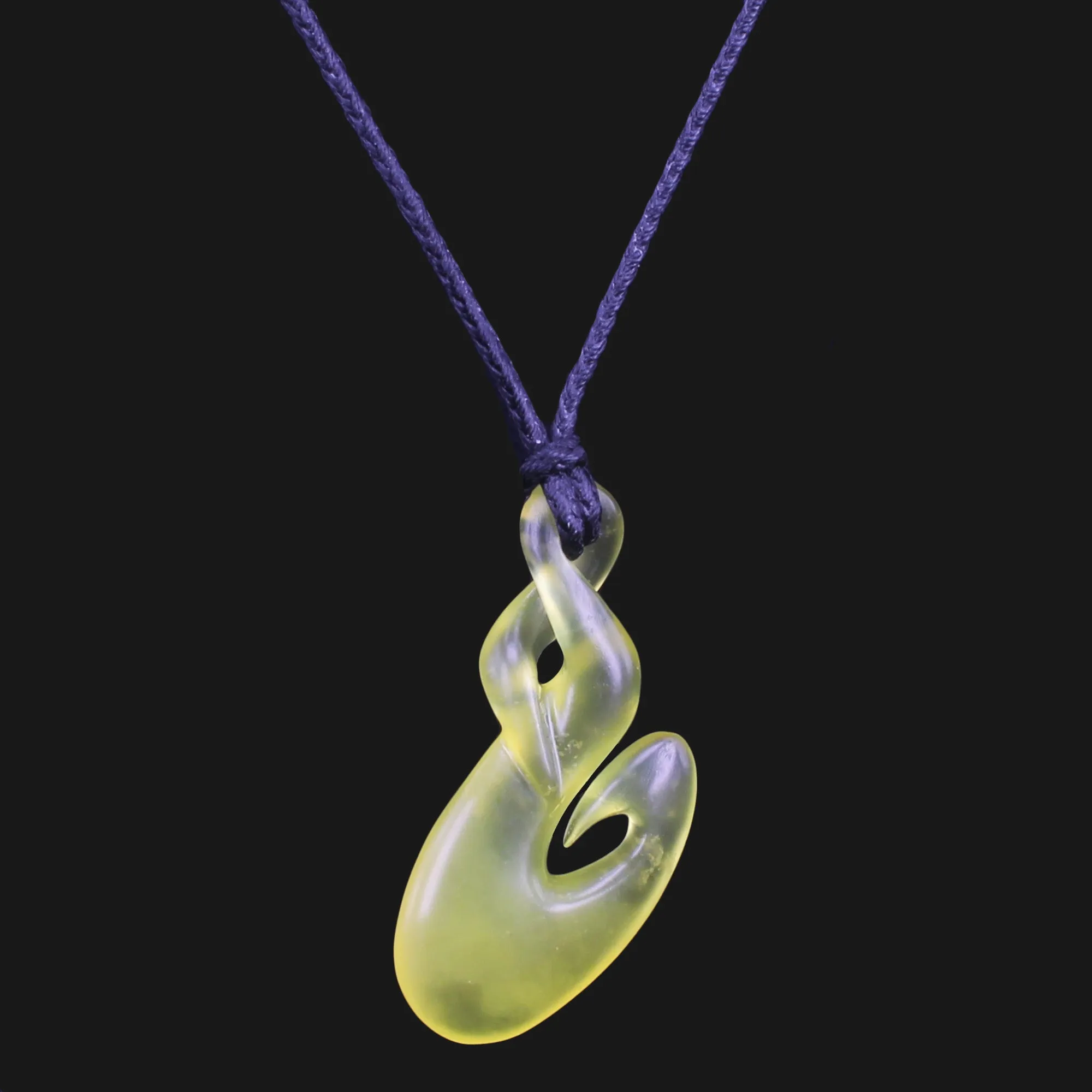 Double Twist Green Stone Oblique Infinity Friendship Jade Carving Necklace - Exotic Handcrafted Design for Timeless Style