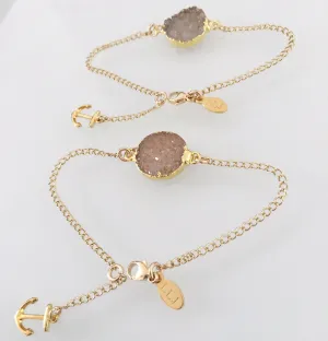 DRUZY Anchored to You Dainty Bracelets -sold in a set