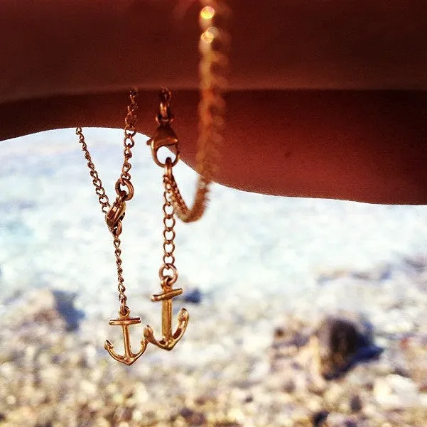DRUZY Anchored to You Dainty Bracelets -sold in a set