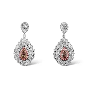Fancy Pink Diamond Drop Earrings