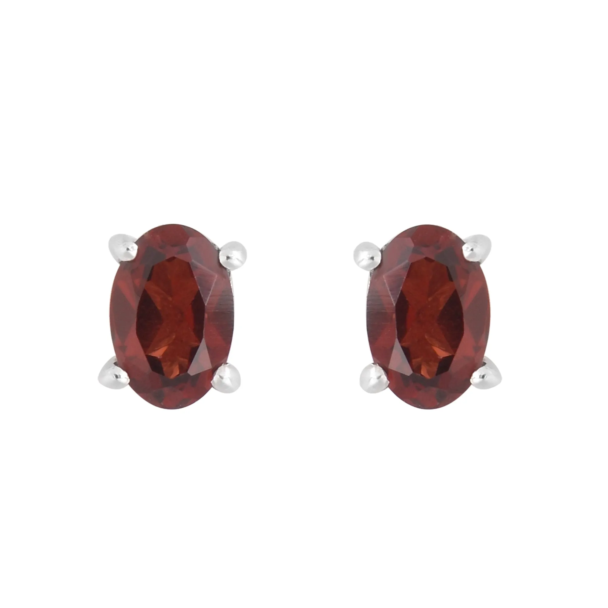 Garnet January Babies Stud Earrings