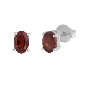 Garnet January Babies Stud Earrings