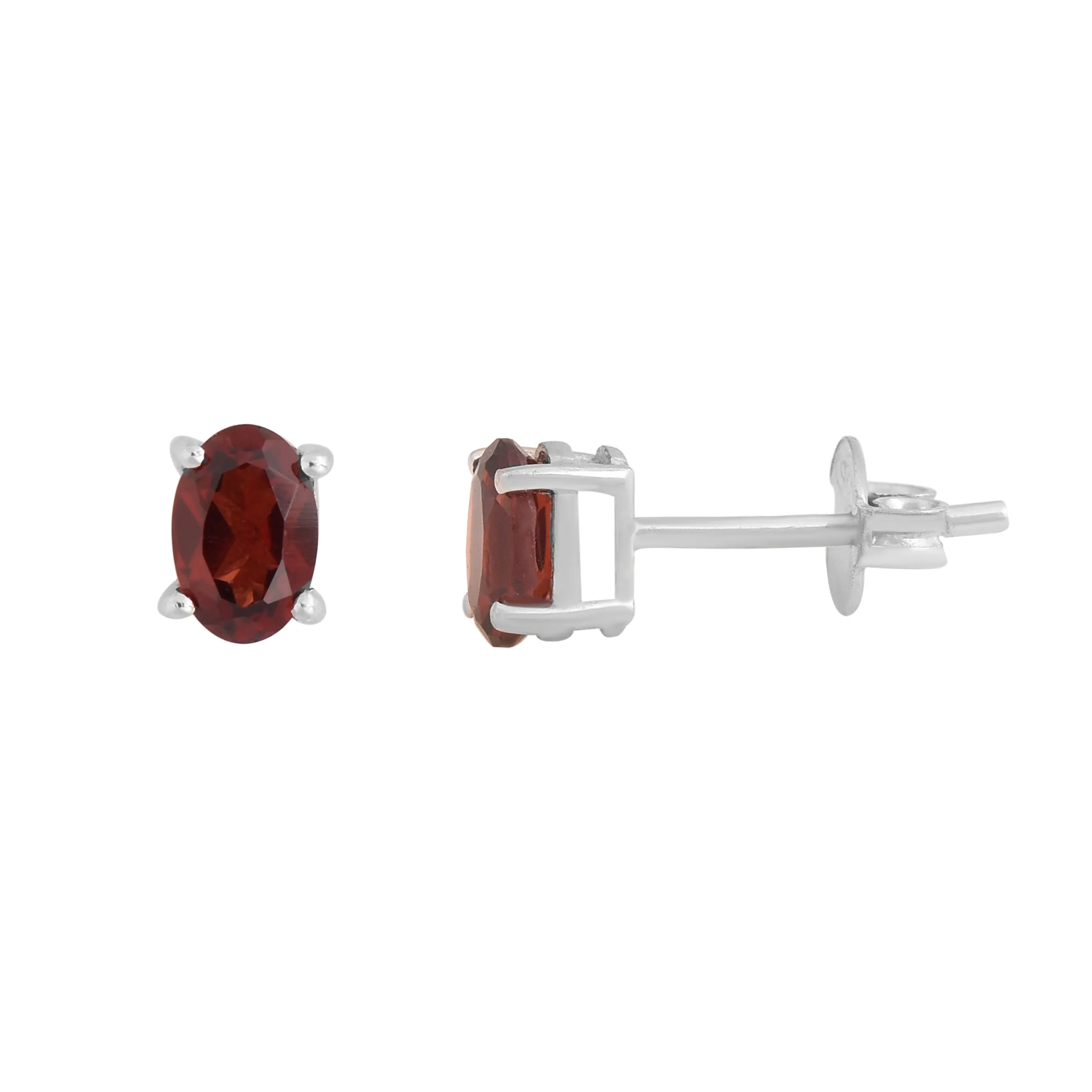Garnet January Babies Stud Earrings
