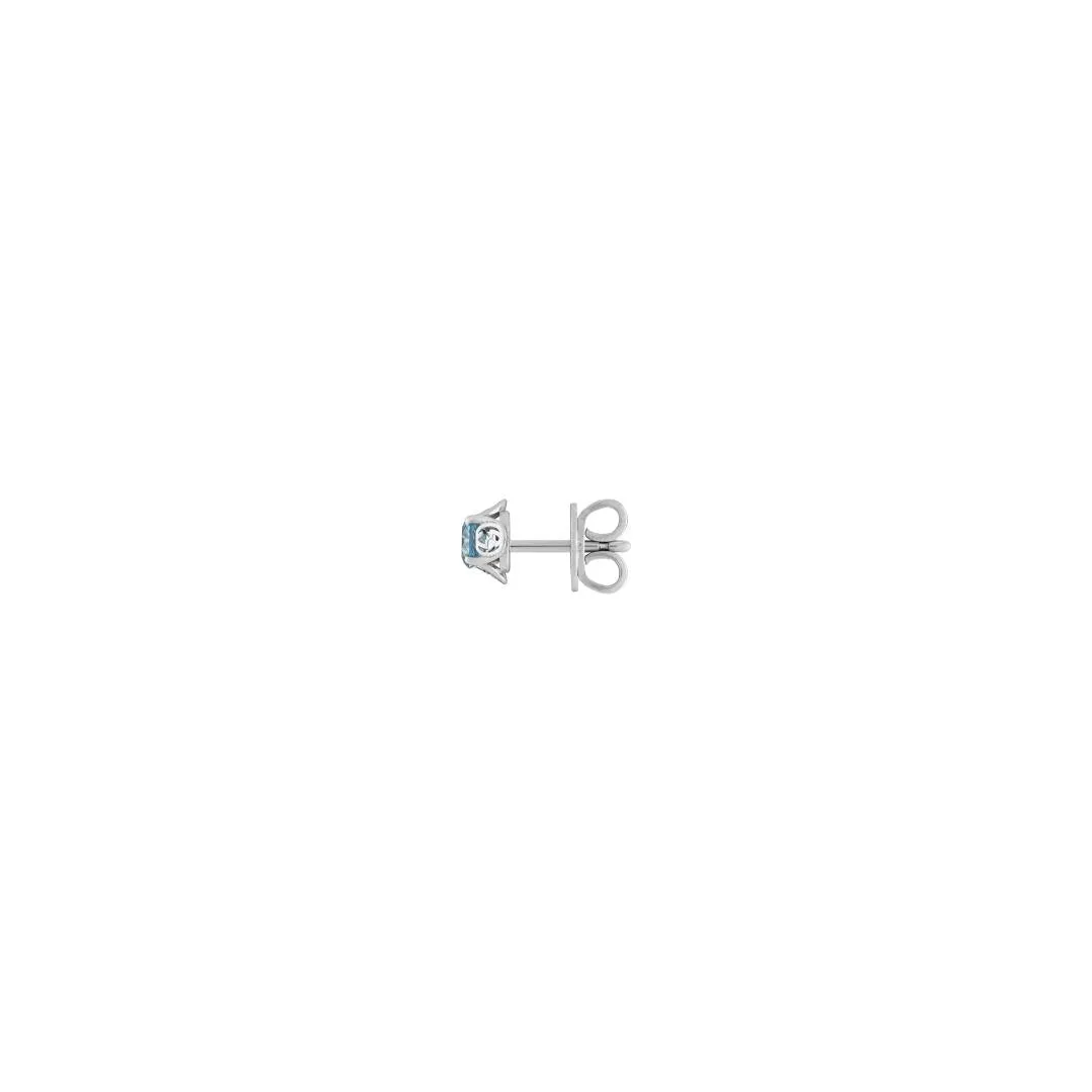 GC Interlocking G 18ct White Gold Topaz Stud Earrings D