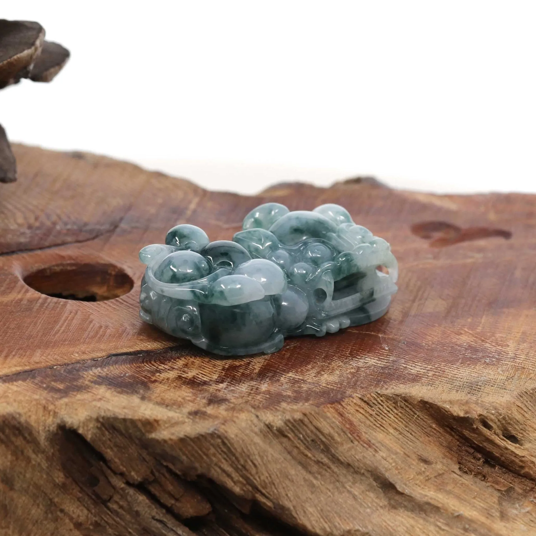 Genuine Burmese Ice Blue-Green Jadeite Jade PiXiu Pendant Necklace ( Fengshui )