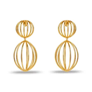 GOLD BIRDCAGE EARRINGS