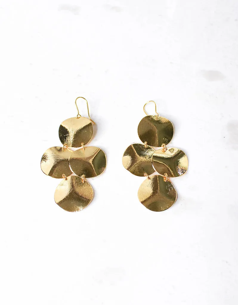 Gold Luxury Small Disc Earrings