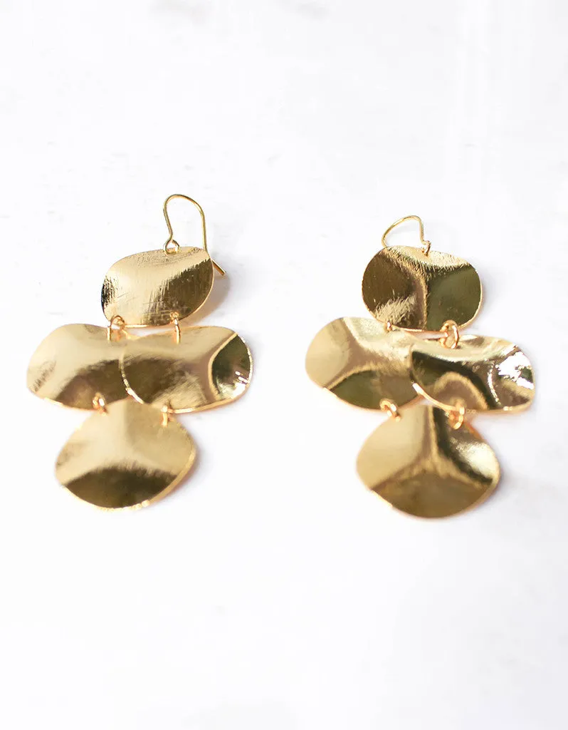 Gold Luxury Small Disc Earrings