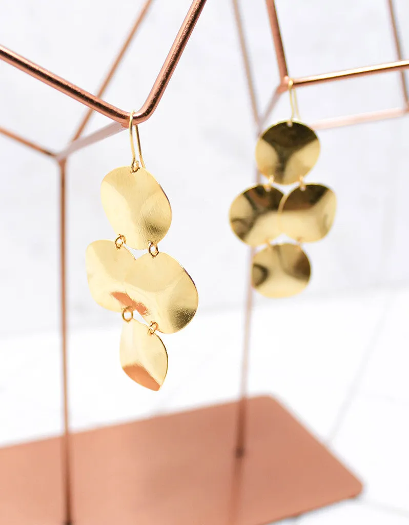 Gold Luxury Small Disc Earrings