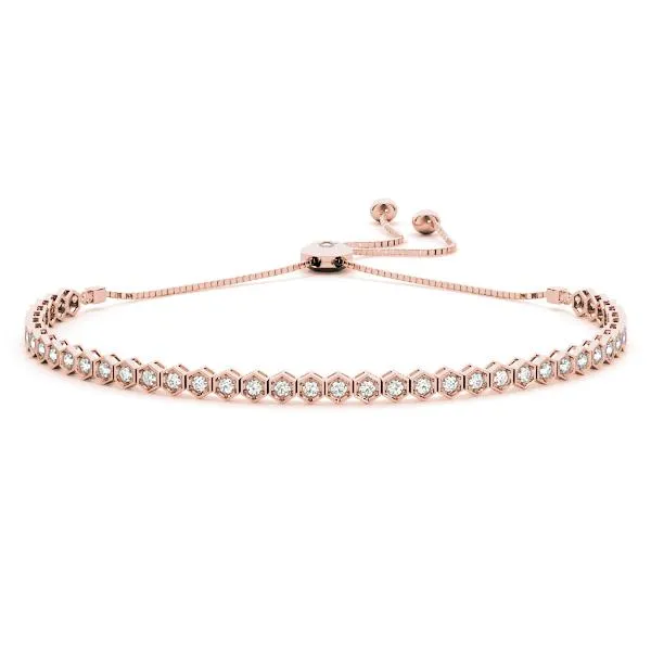 Hexagon Bezel Diamond Bracelet