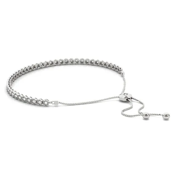 Hexagon Bezel Diamond Bracelet