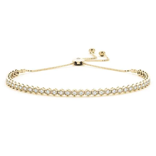 Hexagon Bezel Diamond Bracelet