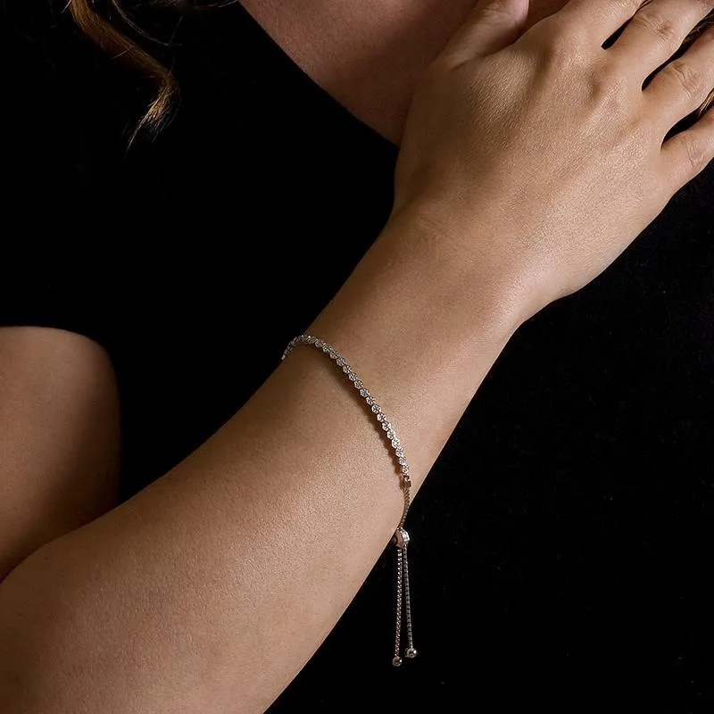 Hexagon Bezel Diamond Bracelet