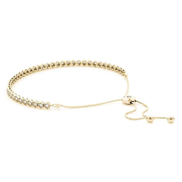 Hexagon Bezel Diamond Bracelet