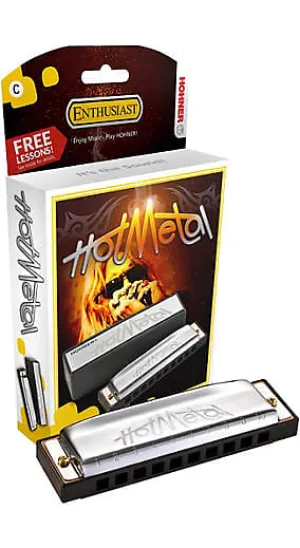 Hohner Enthusiast Harmonica Hot Metal D