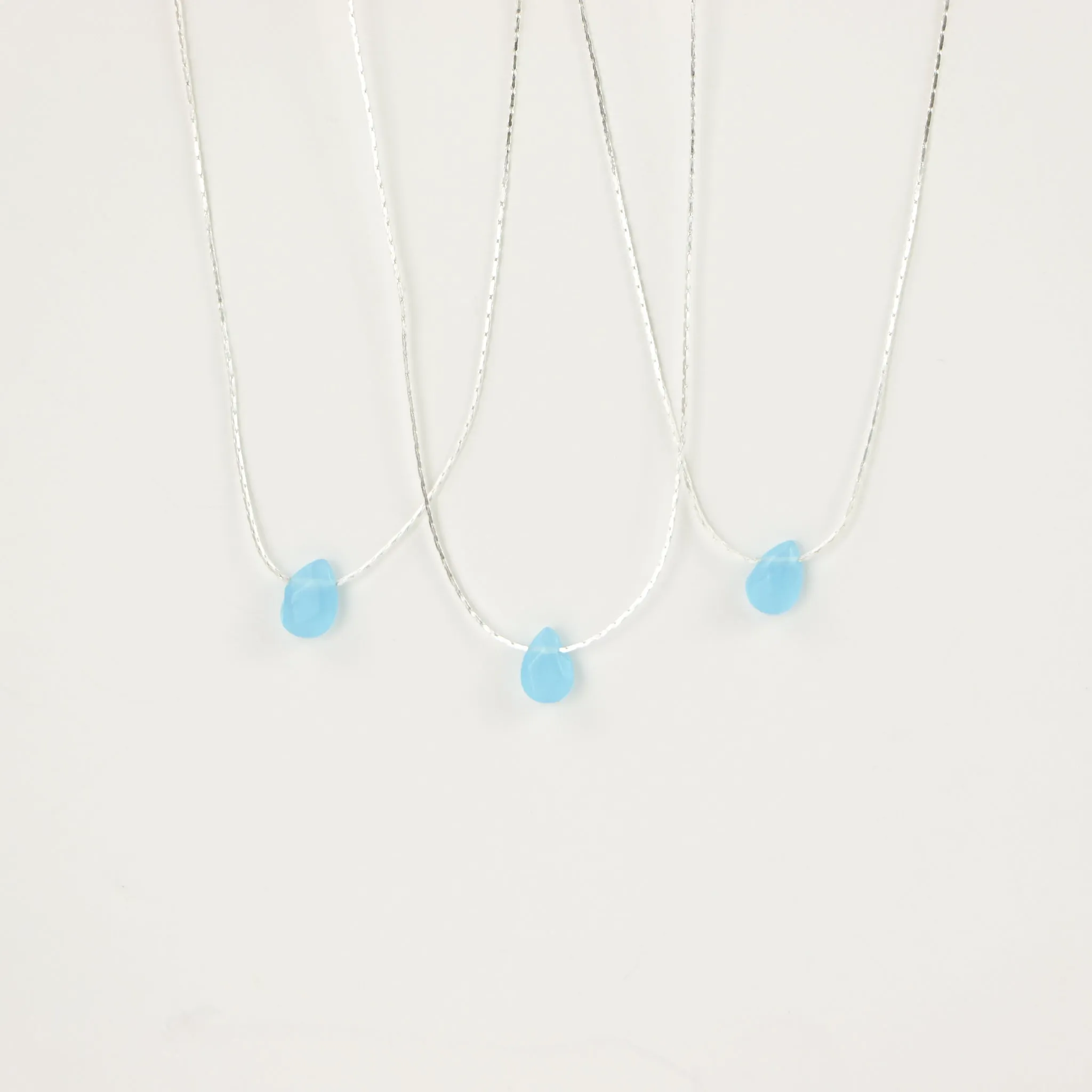 IMPERFECT Samudra Aquamarine Teardrop Stone Necklace
